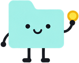 La mascotte de Lumo qui marche en tenant une pièce d’or.